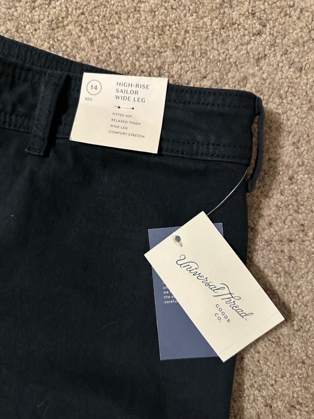 Universal Thread Black High-Rise Wide Leg Pants